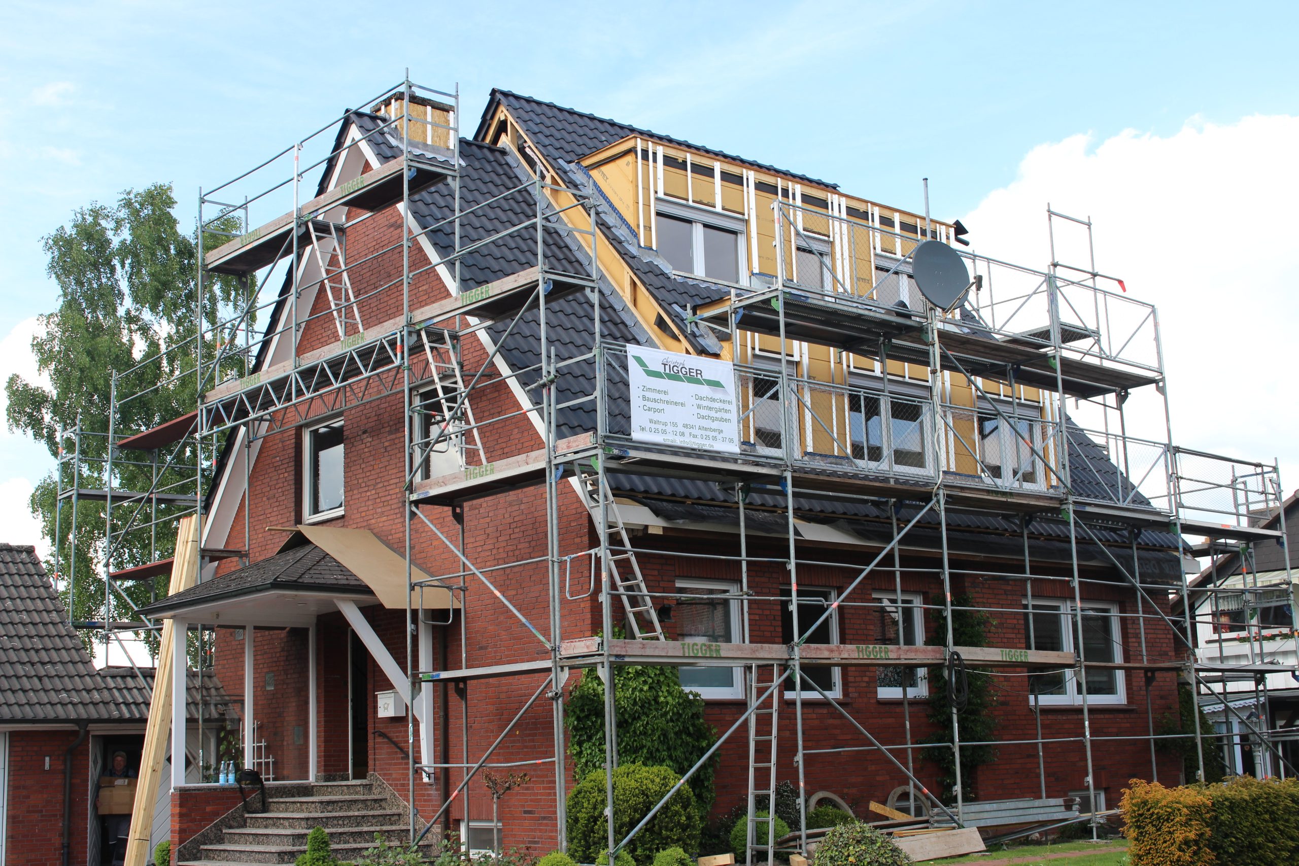 Dachausbauten, Dachaufstockung, Sanierung