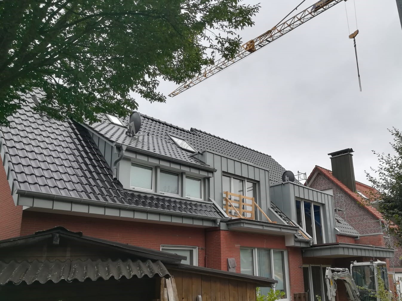 Fassaden mit Zinkverkleidung, Klempnerarbeiten