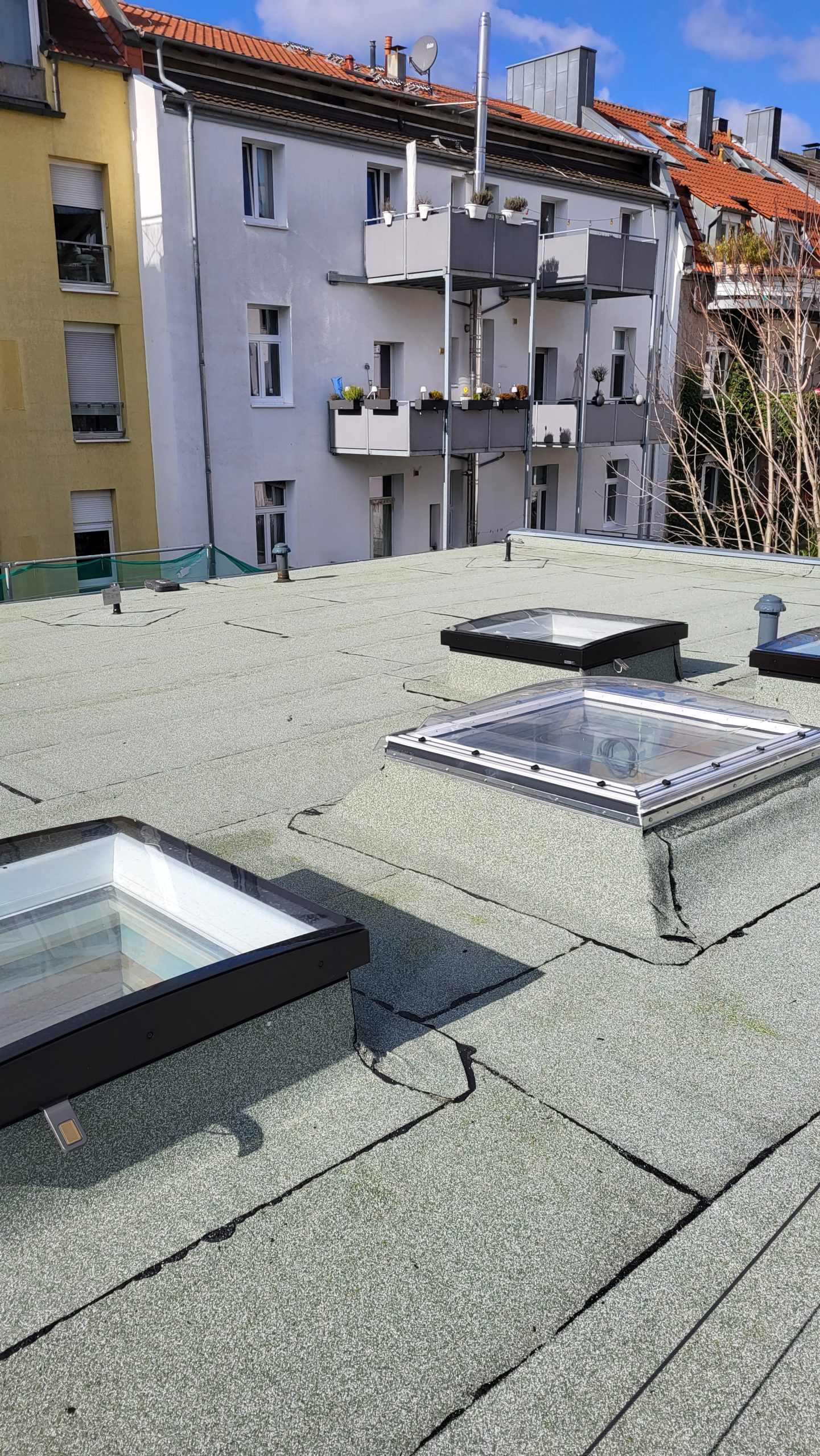 Flachdach, Dachkuppel, RWA Anlage