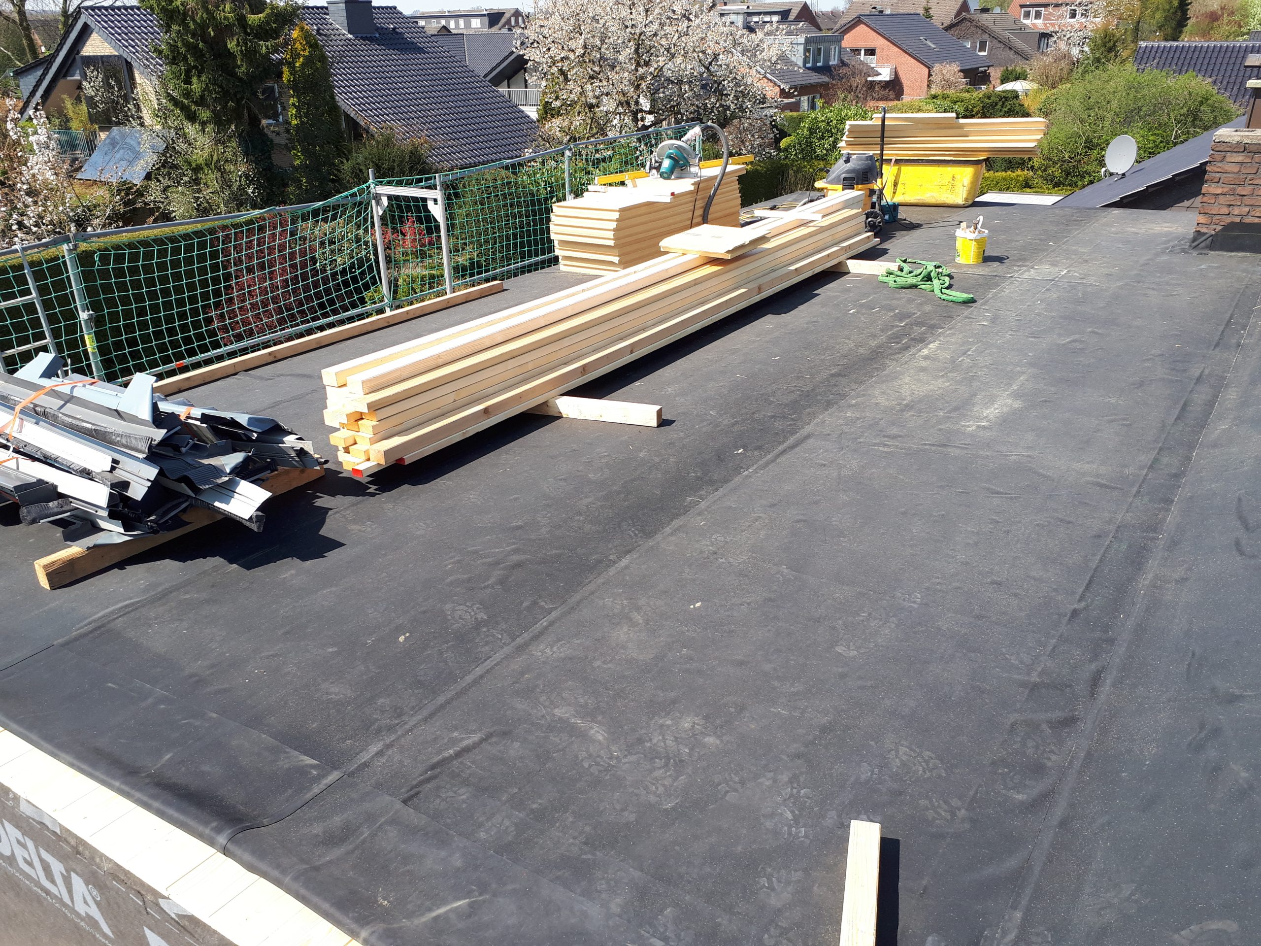 Flachdach, EPDM, Sanierung, Gaube
