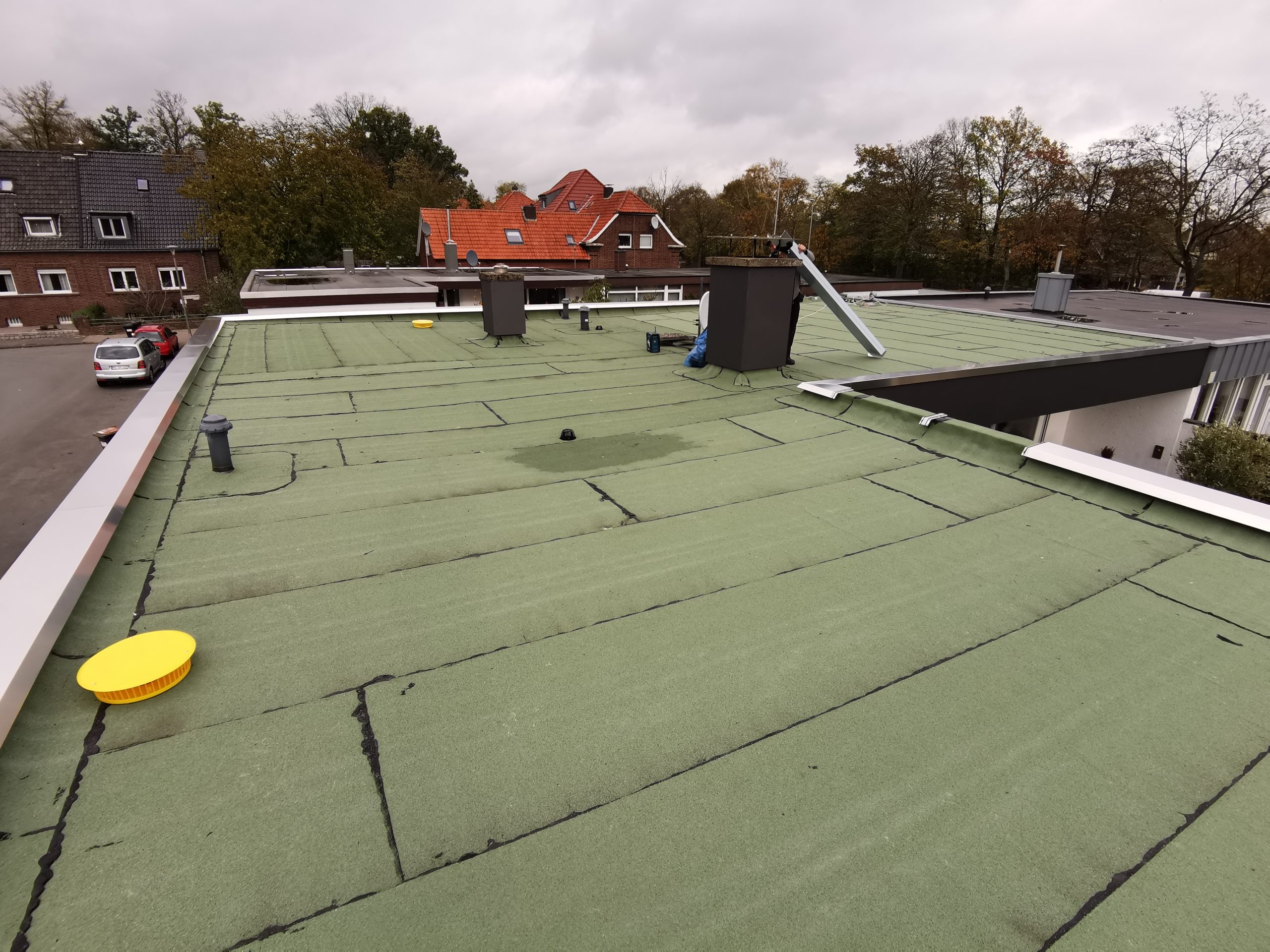 Flachdachsanierung, Bungalow