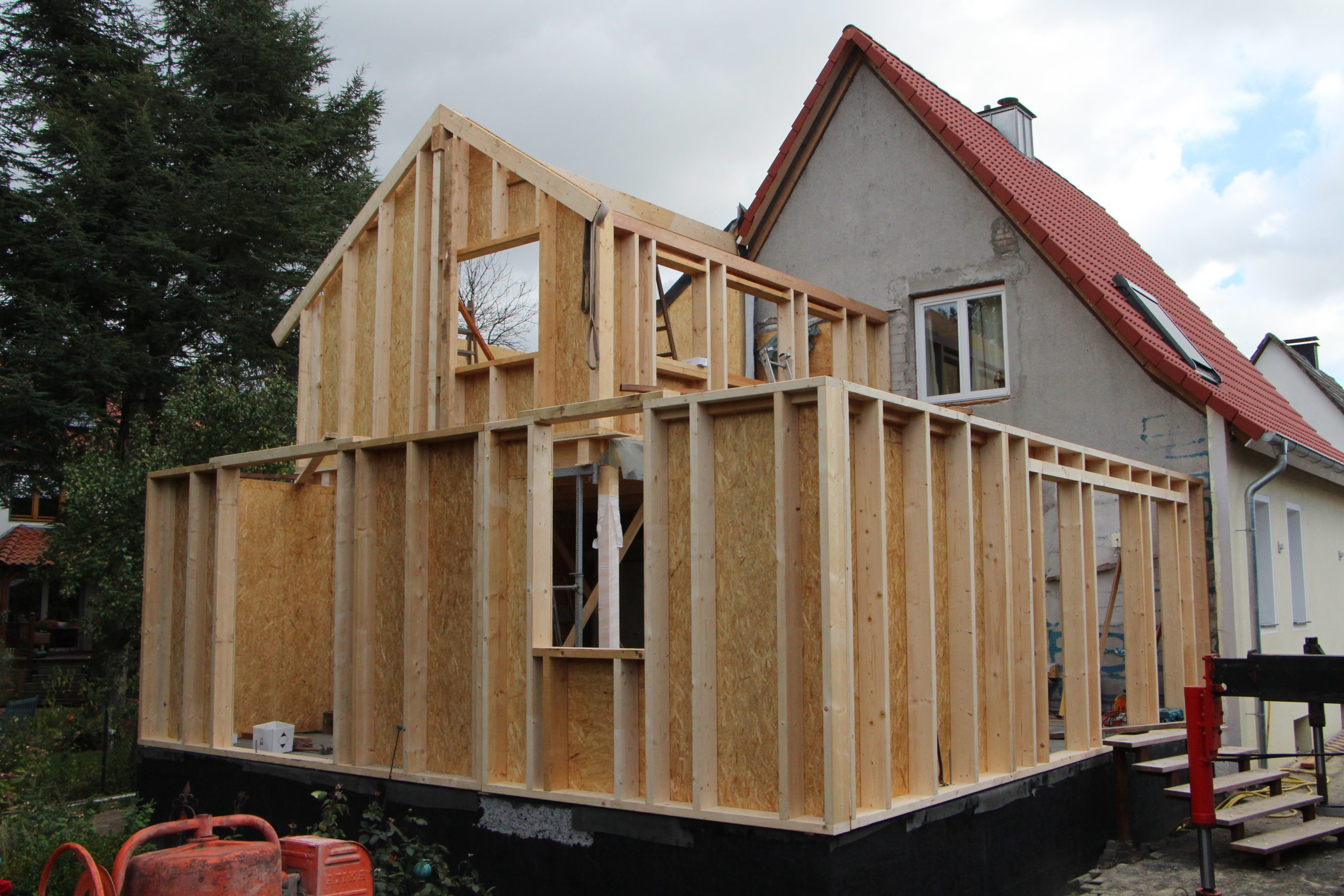 Holzrahmenbau, Anbau